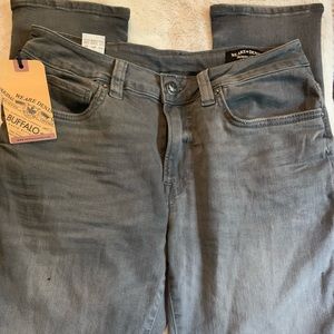 Buffalo skinny max stretch dark gray jeans.